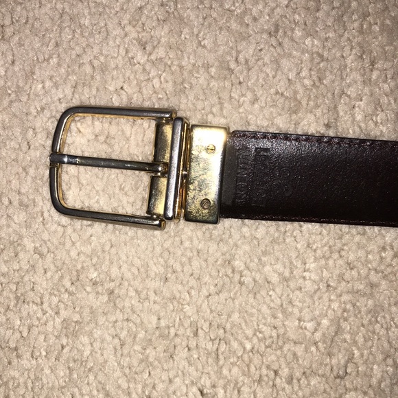 Mens leather reversible belt - Picture 3 of 5